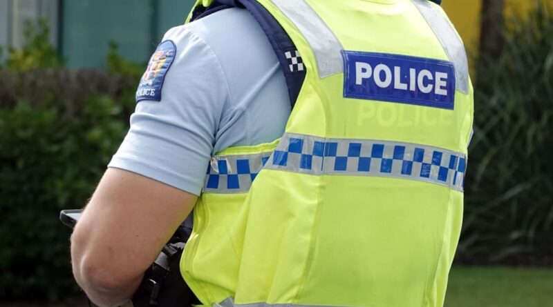 Auckland, New Zealand - December 24, 2020: Close up of New Zealand police uniform and badge